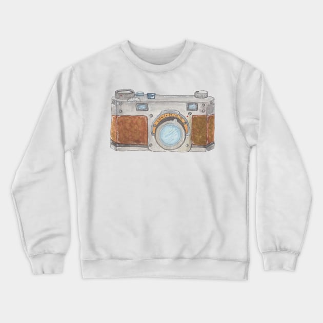 Retro Camera Crewneck Sweatshirt by Wild Tangents